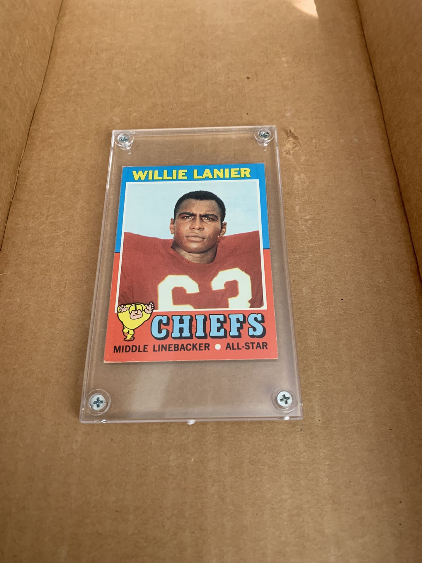 1971 Topps Willie Lanier Rookie Chiefs Football Card 