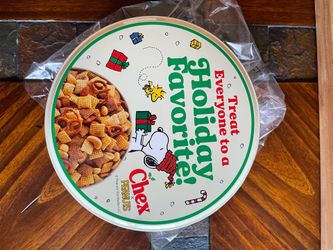 2025 General Mills Chex X Peanuts Collector’s Tin New $25 *small ding on lid, see photos*