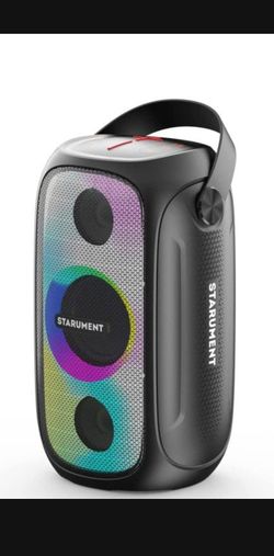Party Speaker - Wireless Portable Speaker with Loud HiFi Sound, LED Lights, Cool Unique Design - IPX5 Waterproof, Rechargeable 3600m