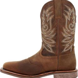 NEW SZ 10.5 Men WATERPROOF Work Boots Georgia Boot Carbo-Tec Elite Western Boot Brown Soft Toe
