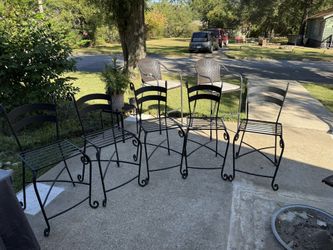 5 Solid Iron Chairs