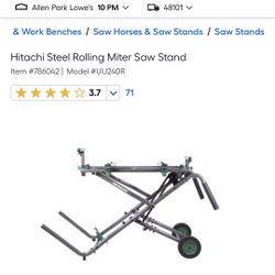 12 Inch Hitachi Miter Saw And Stand