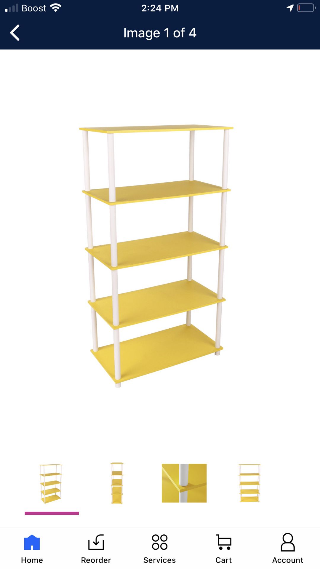 Two sets - Mainstays No Tools Assembly 8-Cube Shelving Storage Unit, Yellow and white color (New)