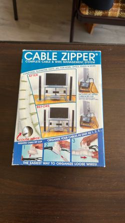 NEW!Cable zipper complete cable and wire management system