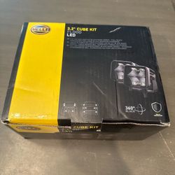 Hella 3.2" Black Magic Cube LED Flood Light Kit