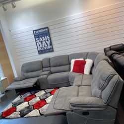 NEW COMFY ALEJANDRA RECLINING SECTIONAL SOFA SET ON SALE NOW ONLY $1499! NO CREDIT NEEDED FINANCE AVAILABLE ☎️😍💰 SAME DAY DELIVERY 🚚 