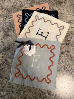 Anthropologie Monogram Cocktail Napkins (Set of 4) – Letter E ✨