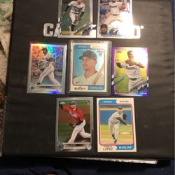 Miami Marlins Baseball Cards Ft. ‘23 Topps Heritage Chrome /999 And A Sp + All Mint Condition! 