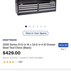 Crarftsman Tool Box New 