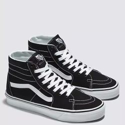 Vans Sk8-Hi Black Canvas Shoes B5.5/W7