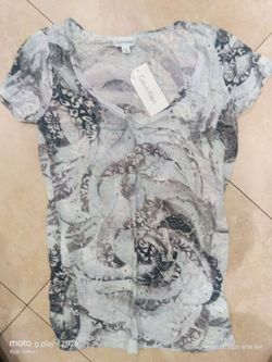 Calvin Klein Floral Print V-Neck Top