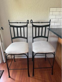 2 counter height barstools