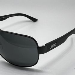 Armani Exchange Man Sunglasses Matte Black Frame, Grey Lenses, 62MM