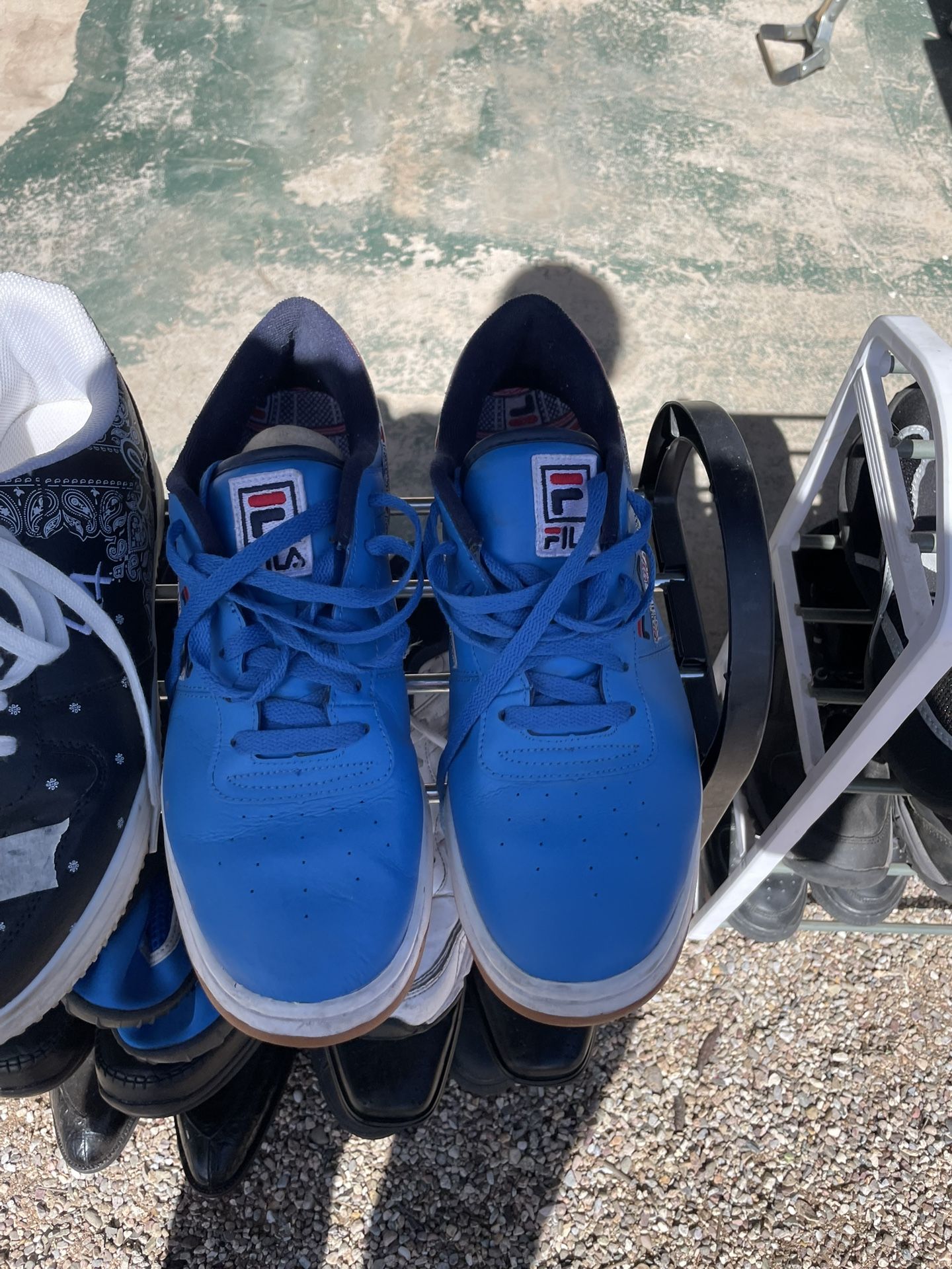 Used Blue Fila Shoes
