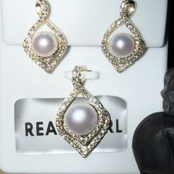 Authentic Pearl Earring And Pendant