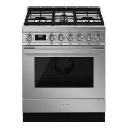 SMEG Portofino 30” Gas Range Stainless Steel CPF30UGMX SKU: SKU-0000011249 (#SKU-0000011249) OPEN BOX MSRP: $2,899.00