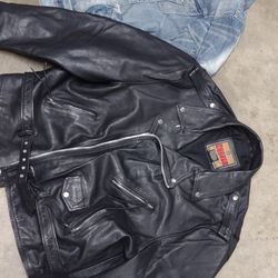 Cooper Leather Jacket And Ralph Lauren Jean Jacket