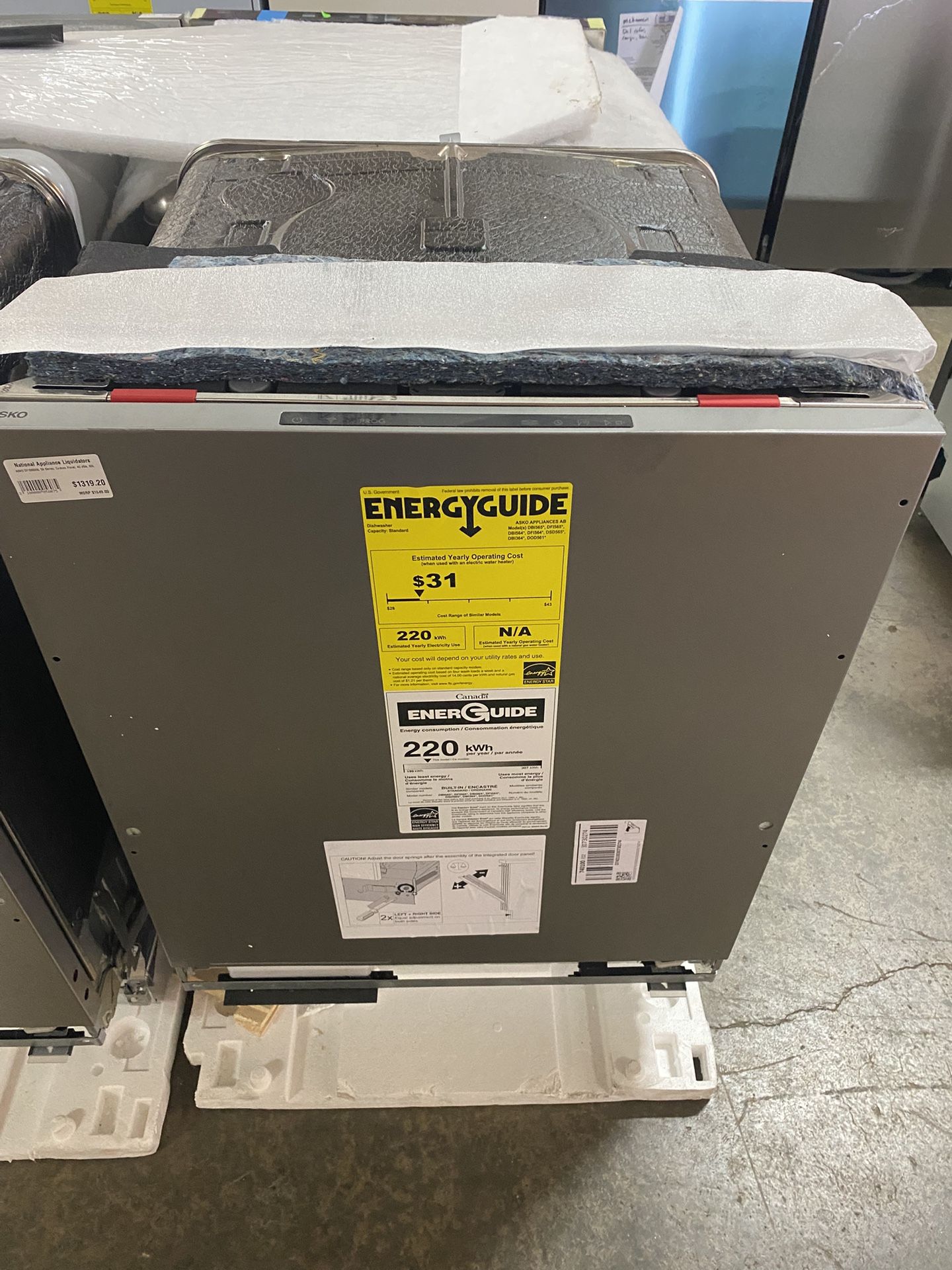 Asko 50 Series DFI565XXL 24 Inch Fully-Integrated Panel Ready Built-In Smart Dishwasher 10 new in box only $998/obo