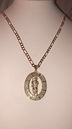 St Jude pendant and chain