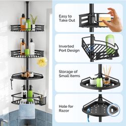 Corner Shower Caddy Black