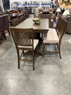 Six piece counter height Dining room set