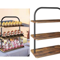 Cupcake Stand, 3 Tier Wood Cupcake Stand for 50 Cupcakes Large Dessert Stand Cupcake Display Stand Cupcake Tower for Farmhouse Decor, Party Serving Tr