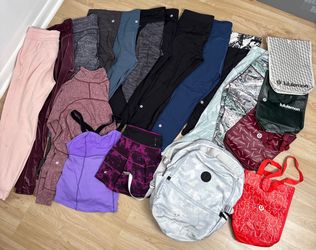 Lululemon Clothing Lot 20 Pieces Leggings, Bags, Jogger, Tops, Skort Sz 2 to 14