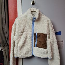 Miss Selfie Zipup Cozy Fleece White