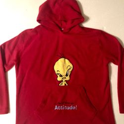 Vintage 1999 WARNER BROS STUDIOS LOONEY TUNES TWEETY BIRD Fleece Hoodie Size Women’s 14W/16W