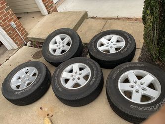 Jeep wrangler wheels and tires (if add is up it is still for sale)