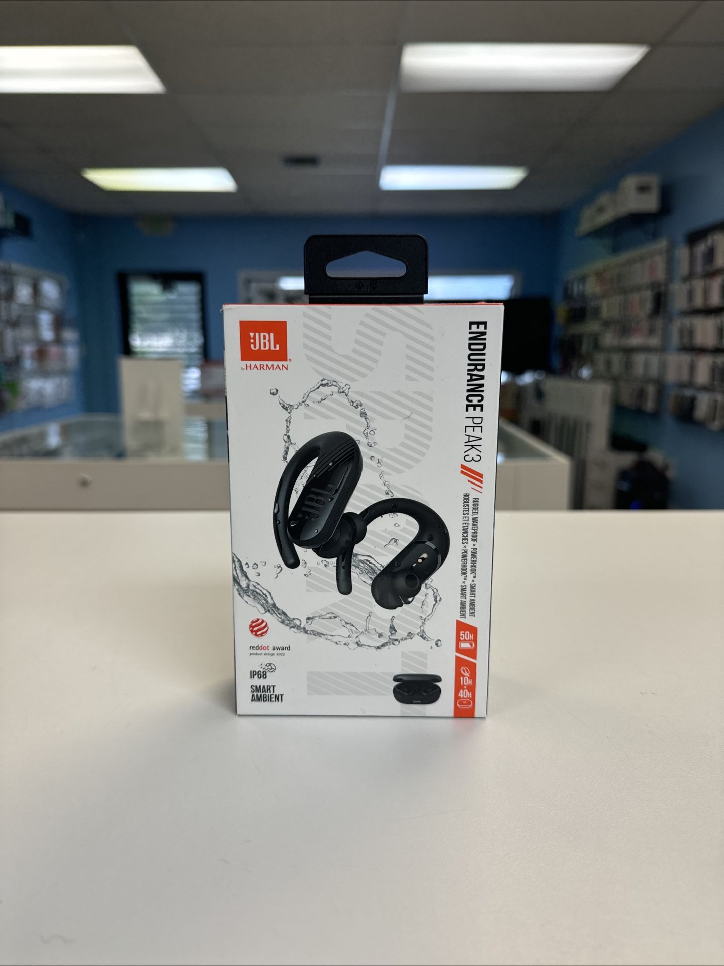 JBL Endurance Peak 3 Iust and Waterproof True Wireless Active Earbuds Black New