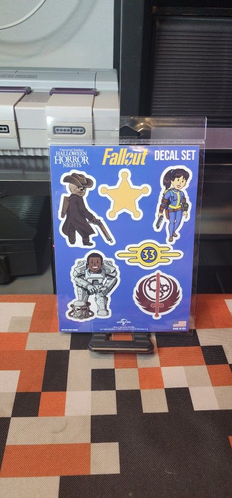 Universal Halloween Horror Nights 2025 HHN Fallout Sticker Sheet Decal Set