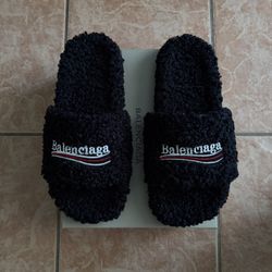 Balenciaga Fur Slides 