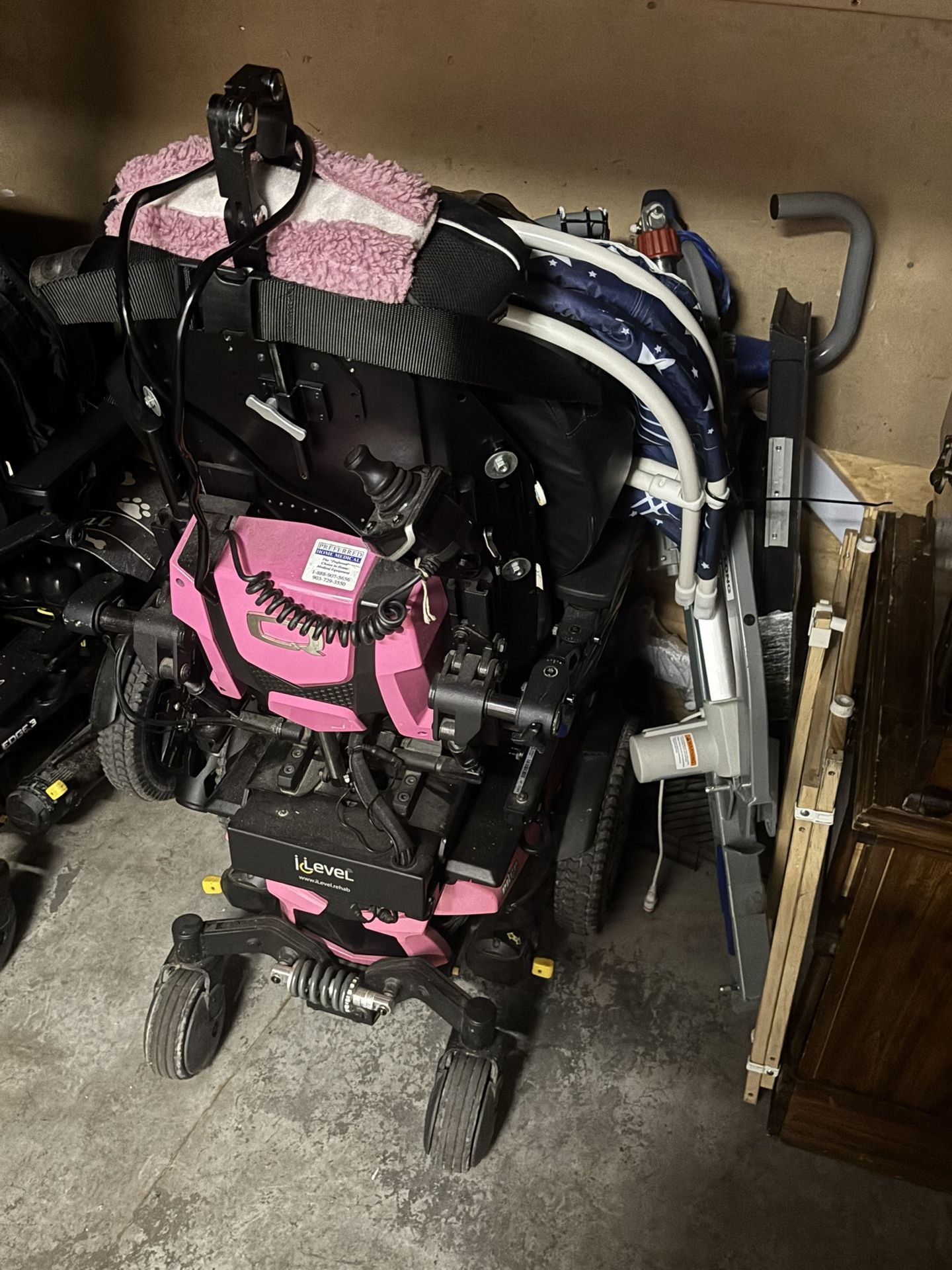 PINK Quantum Q6 edge 2.0 electric power wheelchair tilt recline