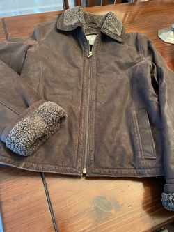 Hugo Buscati Brown Suede Sherpa-Lined Jacket
