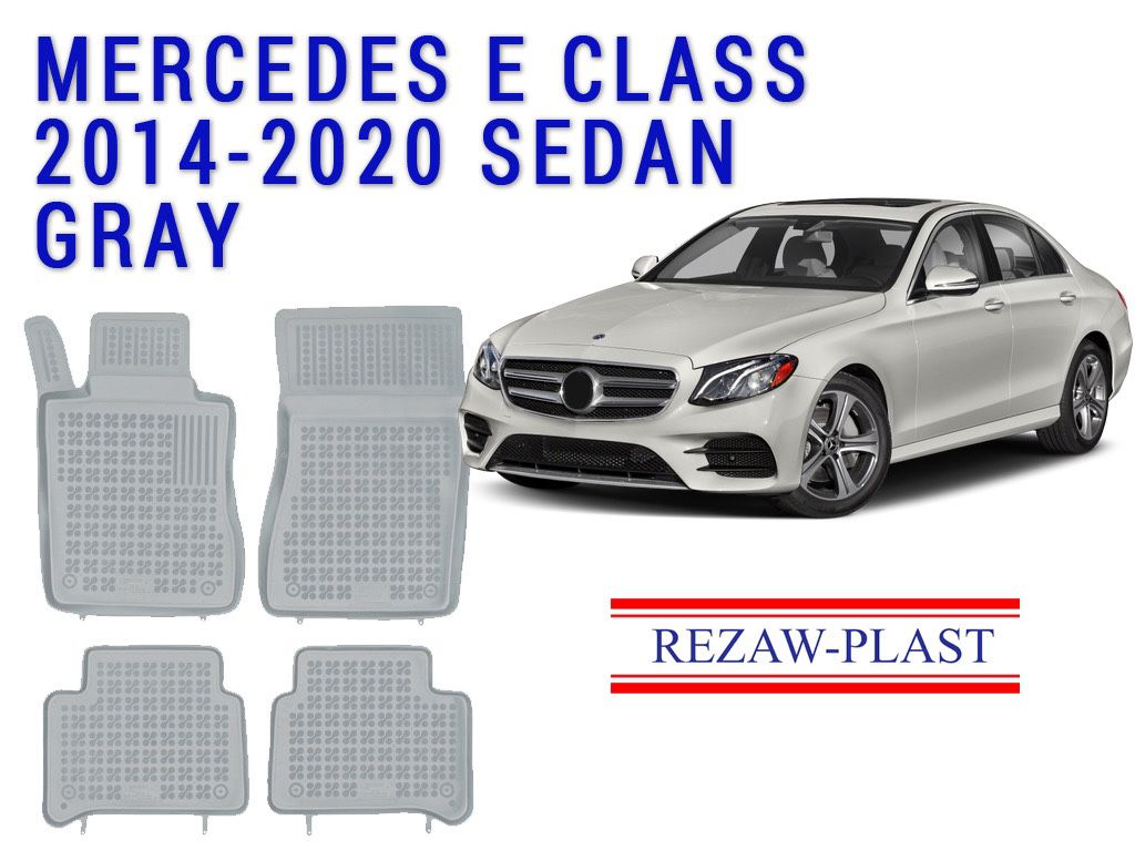 REZAW PLAST Floor Mats For Mercedes Benz E Class W(contact info removed)-2020 2 Rows All Weather Rubber Mat Set Gray