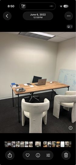 Wood top desk