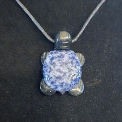 Turtle Sodalite Pendant Necklace 