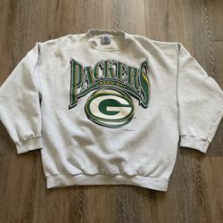 Vintage Logo 7 Greenbay Packers Pullover Sweatshirt 