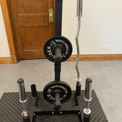 Home Gym Space Saver | 2 Inch Plate Rack, DB’s & EZ Curl Bar 