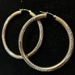 10k gold hoop earrings #110595-1 MJ