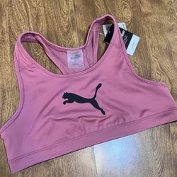 Puma NWT Dark Blush Pink Drycell 4Keeps Graphic Sports Bra Size L