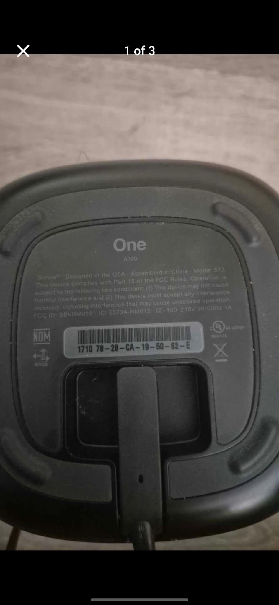 Sonos One Gen 1 A100