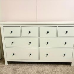 IKEA HEMNES 8-drawer dresser, white, 63x37 3/4 "