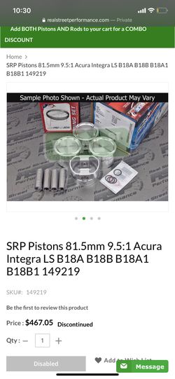 Srp(je) 81.5mm piston and rod