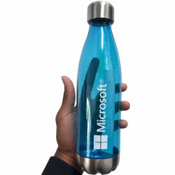 Microsoft Blue Water Bottle Stainless Steel Cap Reusable Hydration Bottle 