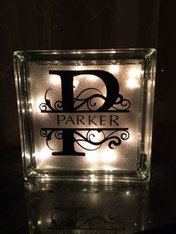 Personalized glass lit blocks