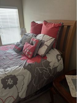 Queen bed with mattress set
