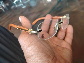New n box wood grain Cartier glasses $149 no less