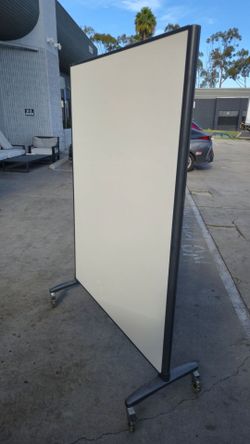 Large Rolling Whiteboard and Pinboard